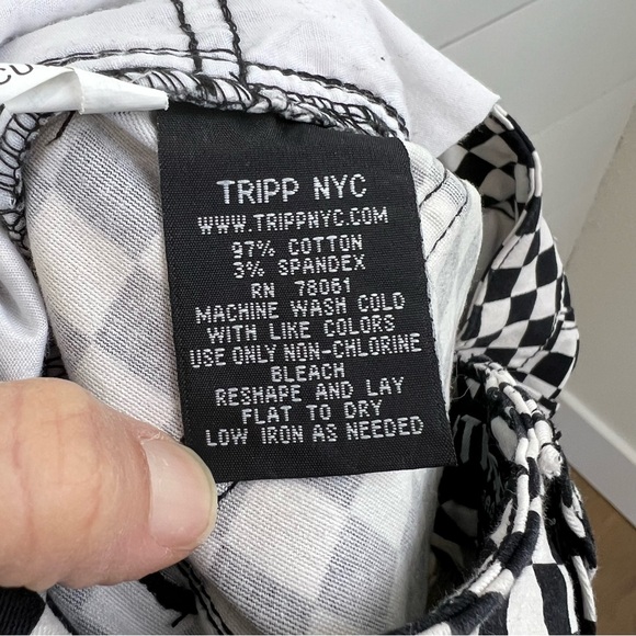 TRIPP NYC DAANE GOODMAN T-Back Checkerboard Women’s Size 24 Skinny Jeans - Picture 11 of 12